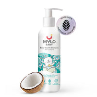 Mylo Baby Body Wash and Shampoo 200 ml | Gentle Cleansing Head-to-Toe | Tear Free Formulation | Made Safe Certified | Dermatologically Tested