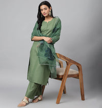 RATAN Straight Salwar Suit Kurta Palazzo Set with Printed Dupatta for Women