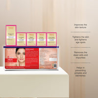 VLCC Salon Series Fruit Facial Kit - ( 6 Facials ) - 300g | At Home Fruit Facial | Tightens Skin, Lightens Dark Spots & Brightens Skin Tone | Papaya, Cucumber, Peach, Orange & Green Apple.