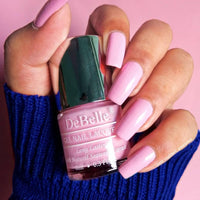 Debelle Gel Nail Polish Cherry Macaron (Powder Pink Nail Paint)|Non Uv - Glossy Finish |Chip Resistant | Seaweed Enriched Formula| Long Lasting|Cruelty And Toxic Free| 8Ml