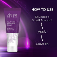 Jovees Herbal Almond & Ginseng Wrinkle Lift Face Cream | Anti-Wrinkle & Anti-Ageing Face Cream | All Skin Types | Paraben & Alcohol Free | 60gm