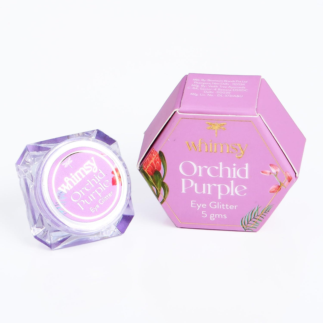 Whimsy Safe, Organic, Non- Toxic Eye Glitter for Girls|Sparkle Glitter Eyeshadow| Eyeshadow for Girls|Long Lasting Eye Makeup|Glitters for kids| Safe Eye Makeup Products|Edible Glitters (Purple)