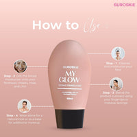 Suroskie My Glow All-In-One Tinted Sunscreen Spf 30 Moisturizer 60 Ml Light Shade | Natural Glowy Finish | Intense Hydration & Uva/Uvb Protection | Sweat Resistant | Niacinamide Cream For Men & Women
