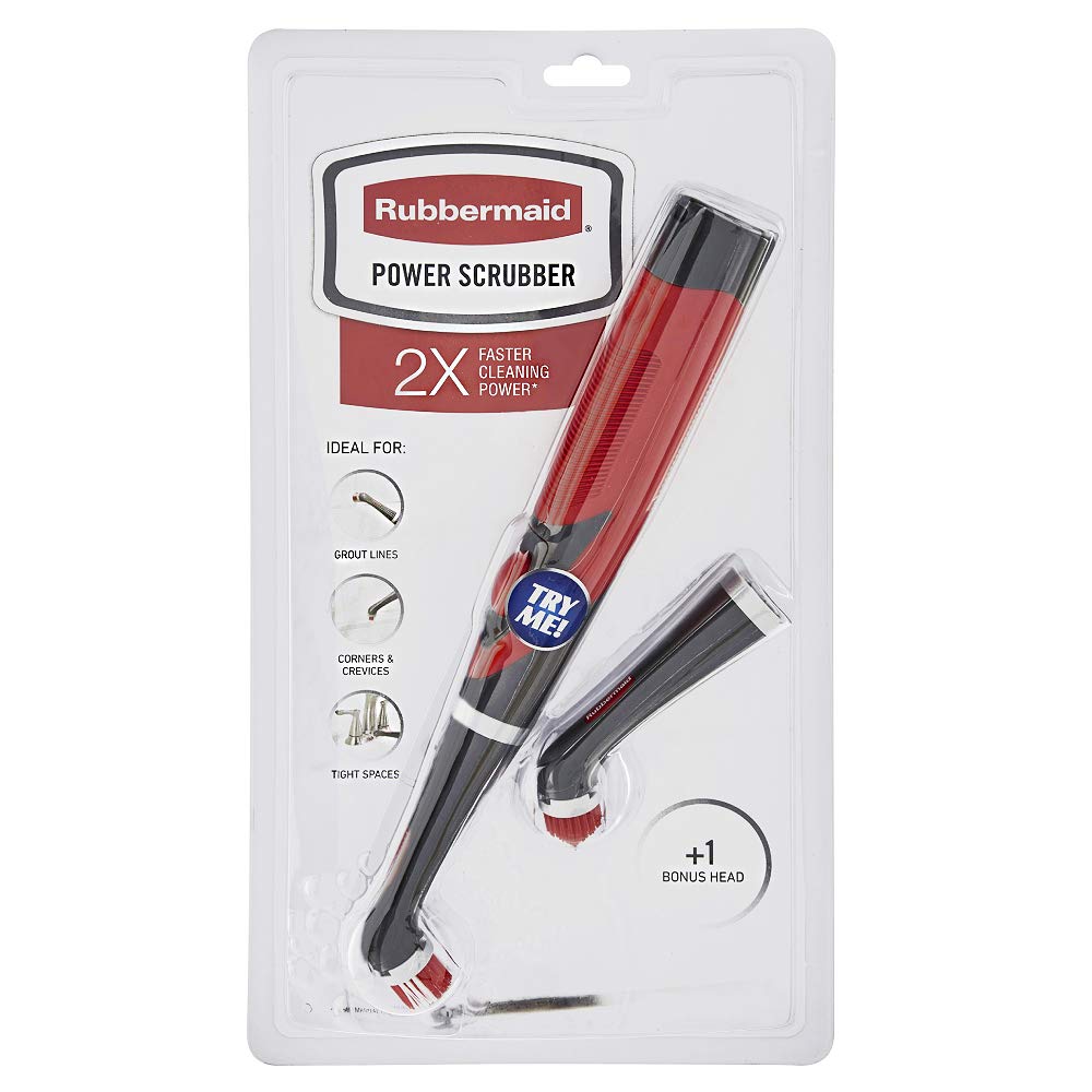 Rubbermaid Reveal Power Scrubber 18-Piece Kit, Cordless Electric Battery Powered Scrub Brush, Water Resistant, for Home/Kitchen/Bathroom/Grout/Tile/Shower/Tub Power Scrubber Ultimate Kit