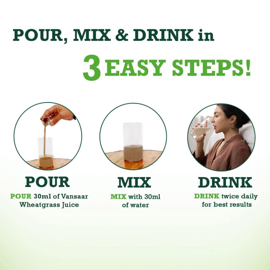 Vansaar Wheatgrass Juice, 500 ml | Natural Liver detox & Gut cleanser Juice | Superfood for Weight & Cholesterol management | 100% Ayurvedic