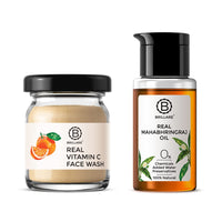 Brillare Real Mahabhringraj Oil with 14 Traditional Herbs50ml & Brillare Vitamin C Face Wash| 15g Combo