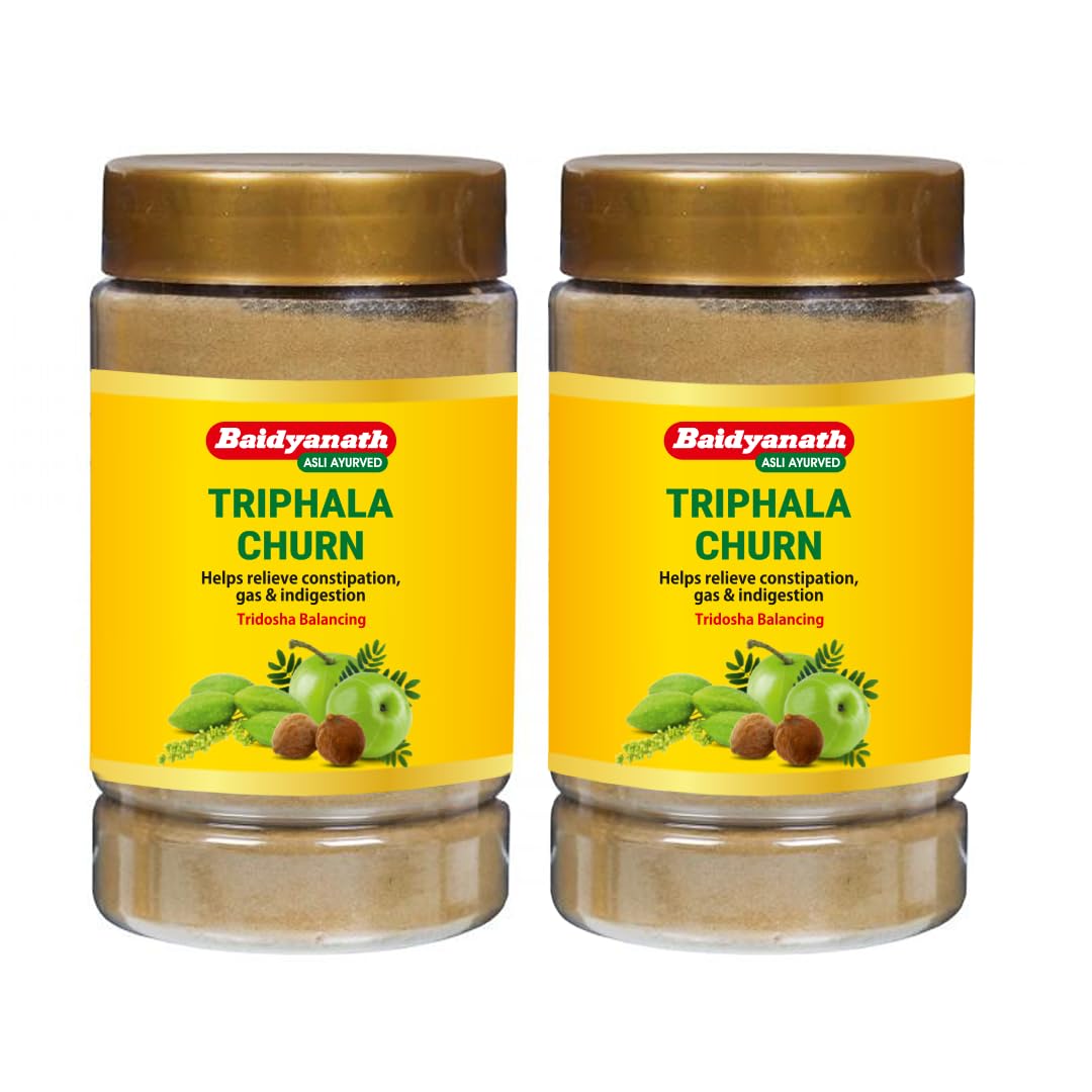 Baidyanath Asli Ayurved Triphala Churna | Helps Relieve Constipation | Quick Acidity & Gas Relief | Enriched With Amla - 500Gms (Pack Of 2)