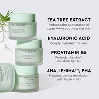 The Face Shop Tea Tree Pore Cream | Fresh Moisturizer Soothes Skin Irritation & Reduce Heat Inside Skin | Gently Removes Dead Skin & Impurities | Appropriate for Trouble Skin |50ml, K-Beauty