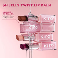 Kiro pH Jelly Twist Colour Adapting Lip Balm - Grape Ice, 3g | Clear to Pink Tint | Hydrating Vegan Lip Balm with Squalane & Camellia Oil