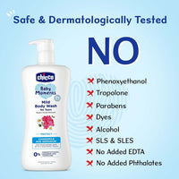 Chicco Baby Moments Mild Body Wash Protect, New Advanced formula with Natural Ingredients, No tears, Suitable for Baby’s Body Wash, No Phenoxyethanol and Parabens (200ml)