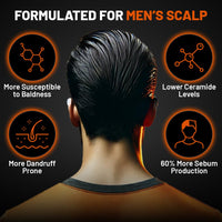 Hivado Daily Detox Shampoo for Men - Anti-Dandruff, Itchy & Flaky Scalp Relief - Fights Build-Up, Dirt, Oil, Hard Water - Tea Tree, Charcoal, Peppermint & Coconut Oil - Sulfate-Free, 250ml