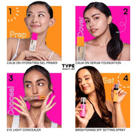 TYPE BEAUTY INC. Brightening Setting Spray with SPF 35 PA++++ | 12Hr Long-Lasting & Hydrating | Natural Finish for Dark Spots & Dull Skin | Brightening & Lightweight | Makeup Fixer | 60ML