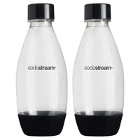 sodastream 0.5L Twin Pack Dishwasher Safe Slim Bottle (Black) Dishwasher Safe Black 0.5L Pack of 2