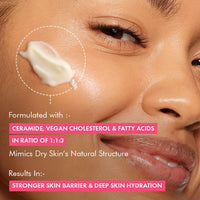 mCaffeine Ceramide Intense Barrier Repair Cream | 72Hrs Deep Skin Moisturization | Repairs & Strengthens Skin | Soothing & Creamy Moisturizer For Dry to Very Dry Skin | For Men & Women - 50ml