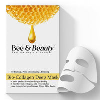 Bee & Beauty Bio Collagen Overnight Mask Pack of 2 | Korean Face Mask For Glass Skin | Sheet Mask For Deep Hydration, Pore minizmizing With Goodness Of Honey
