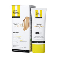 SunScoop Glow Even Tone Sunscreen SPF 50 PA++++ | Tinted Foundation-Like Finish | Zinc Oxide & Licorice Extract for Pigmentation | Broad Spectrum, Non Comedogenic & No White Cast | For Women & Men-45g