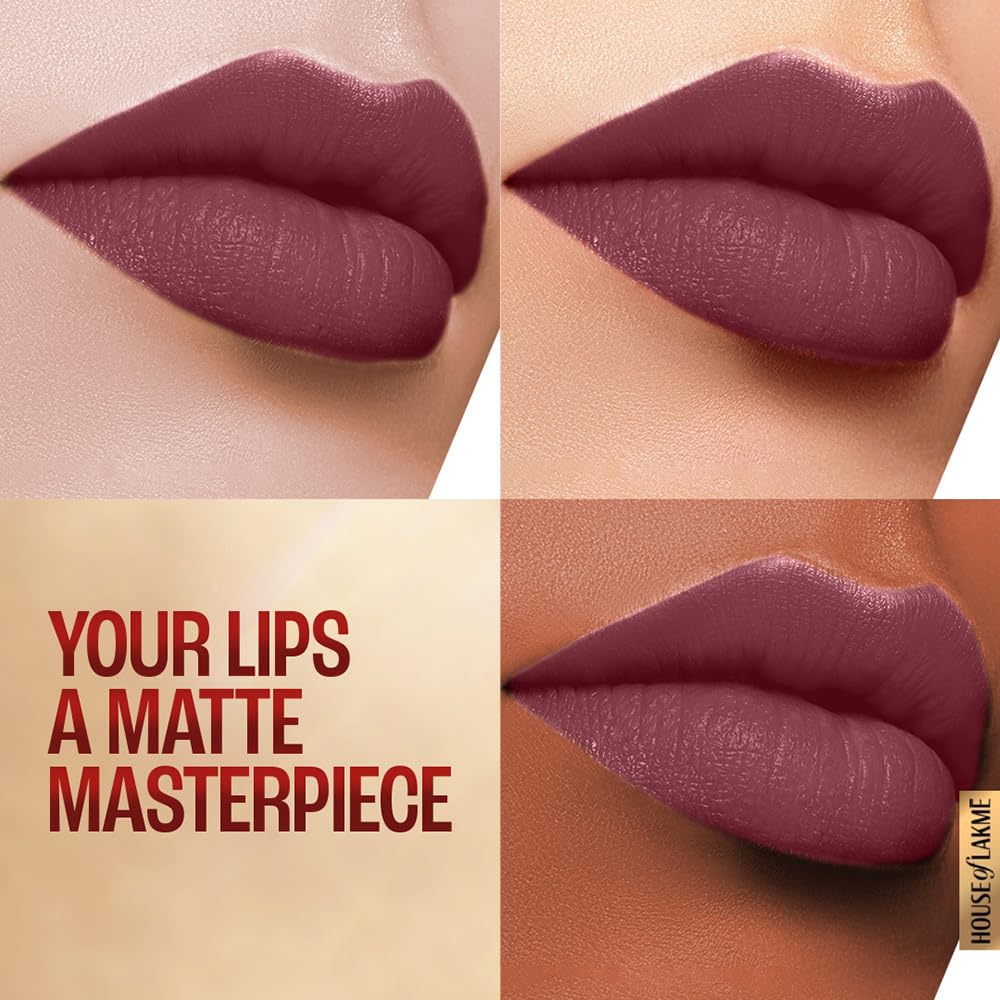 Lakmé 9To5 Primer + Matte Lip Color Mp3 Pink Party, 3.6 G