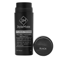 StyleMake Thickener Hair Loss Concealer - Hair Building Fibers 28gm - Hair Fibers For Thin & Fine Hair - Hair Thickening Fibers for Men & Women (Black)