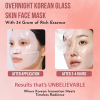 WILDGLOW Korean Glass Skin Bio-Collagen Overnight Face Mask for Deep Hydration, Pigmentation, Anti-Aging & Pore Minimizing | Hyaluronic Acid, Niacinamide, Vitamin E & Centella | Pack of 16