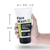 Ustraa Face Wash Acne Control - With Neem & Charcoal - 100g - Oil control, Prevents Acne & Night Cream - De-Tan & Anti-aging Cream for Men - 50g | for Effective Tan Removal