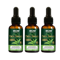 WOW Skin Science Green Tea Face Serum | Aloe Vera Extract with Pro Vitamin B5 & Vitamin E | Anti Aging, Skin Repair | Blemishes, Fine Lines, Smooth Skin | No Parabens | 30 ml | Pack of 3