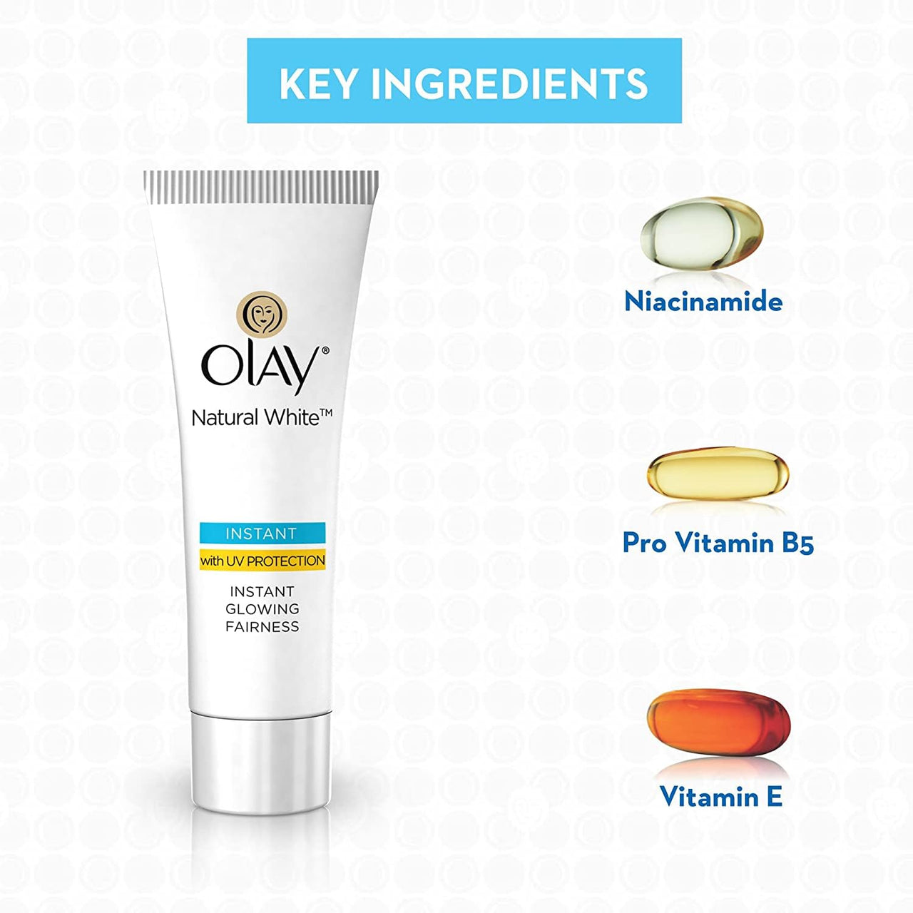 Olay Natural Aura| Vitamin B3, Pro B5, E with UV Protection| 20 gm
