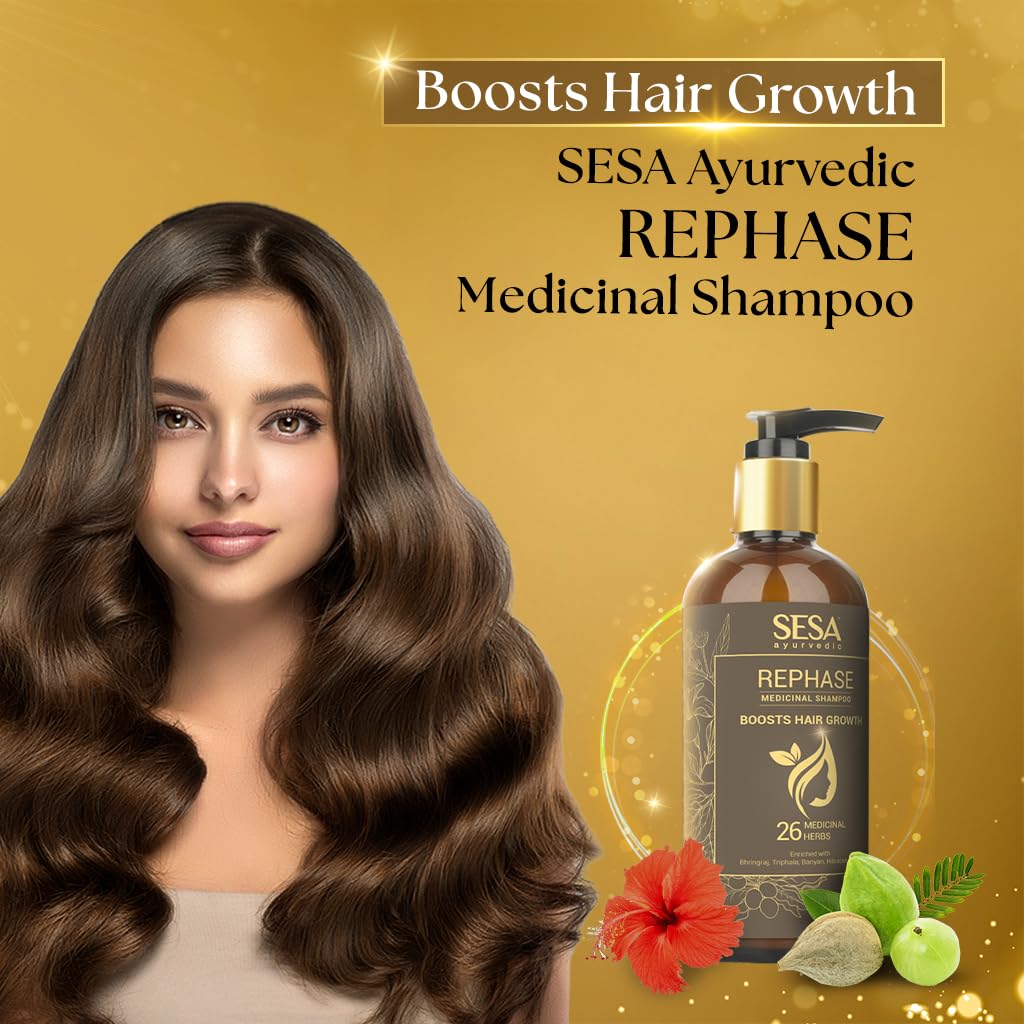 SESA Rephase Medicinal Shampoo 300Ml, Helps Control Hair Fall & Promotes Hair Growth - 300 ml