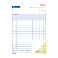Adams All-Purpose Statement Book, 2-Part with Carbon, 5.56 x 8.44 Inches, White/Canary, 50 Sets per Book (25812)