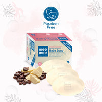 Mee Mee Baby Soap 75g, Pack of 3 (Buy 2, Get 1 Free) | Nurturing Bathing Bar with Natural Shea & Cocoa Butter | For Baby's Sensitive Skin | Paraben Free | Dermatologist-Approved for Gentle Skin Care
