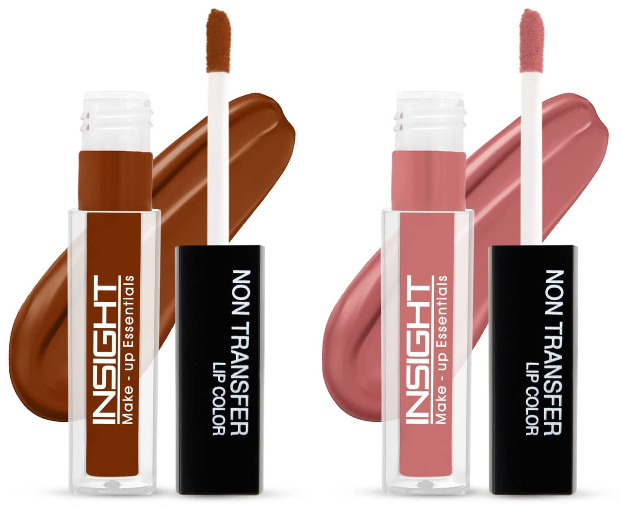 Insight Non Transfer Lip Color Matte, 4ml (LG40=27) & Non Transfer Lip Color, 4ml (01 Joyfull)