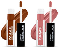Insight Non Transfer Lip Color Matte, 4ml (LG40=27) & Non Transfer Lip Color, 4ml (01 Joyfull)