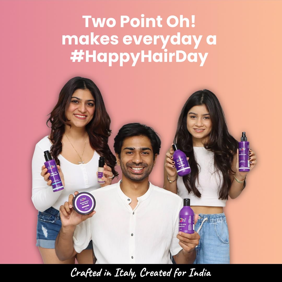 2.Oh! Italian Reconstruction Shampoo and Hair Mask Combo for Dry and Frizzy Hair | Damage Repair Shampoo and Conditioner Hair Mask for Women and Men | Hair Smoothening Cream for Damaged Hair