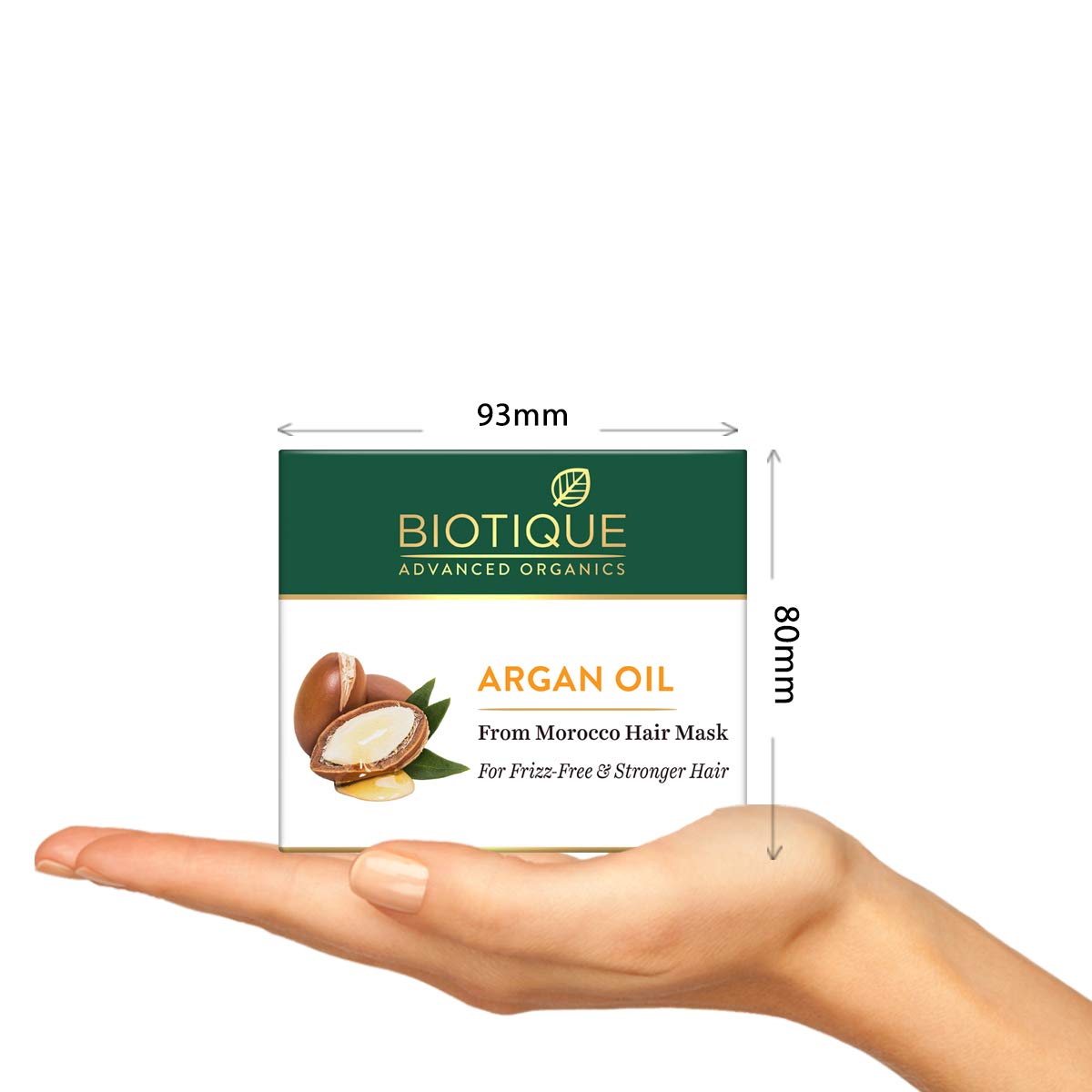 Biotique Argan Oil Hair Mask From Morocco (Ideal For Frizz -Free And Stronger Hair), 175G, 1 Count