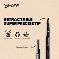 MARS Brow Pencil, Matte Liner Black, Brown