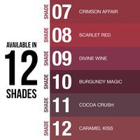Hilary Rhoda Matte About You Lipstick | Long Lasting & Highly Pigmented Lipstick | Glides Smoothly | Matte Finish | One Stroke Application | Cruelty-Free & Vegan (Crimson Affair - Shade 07, 3g)