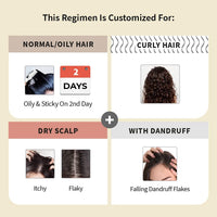Vedix Customized Hair Fall & Dandruff Control Regimen For Normal/Oily Hair - Anti Hair Fall Oil Hibiscus + Eclipta - Anti-Hairfall Shampoo - Nuyantra Pro Hair Growth Serum X Dandruff Care