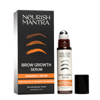 Nourish Mantra Brow Growth Serum | eyelash serum for Brow and lash Hairs Growth, volume & Thickness | Formulated with Redensyl, Biotin, Peptides & Amino Acids | 100% Eye Safe & Fragrance Free - 10 ml