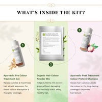 SESA 3 Step Natural Hair Colour Kit - For FIRST GREYS - 100% Organic & Ayurvedic - NO Ammonia, PPD, Peroxide