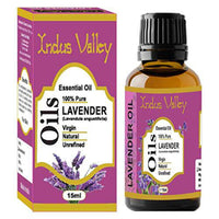 Indus Valley 100% Pure Natural & Organic, Undiluted Lavender Essential Oil with Dropper for Skin, Hair Care -15ml