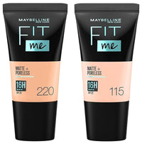 Maybelline New York Liquid Foundation Medium Coverage For Oily Skin & New York Fit Me Matte+Poreless Liquid Foundation Medium Coverage For Oily Skin Tube, Pack Of 1