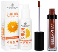 Bella Vita Organic Vitamin C-Glow Natural Face Wash Kiss-Proof 4.5 ml 18-hr Stay Waterproof Intense Moisturisation Dreamy Nude