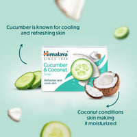 Himalaya Herbals Cucumber and Coconut Soap, 125g (Pack of 6)