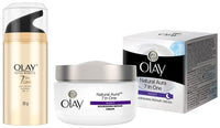 Olay Night Cream Natural White Fairness Night Moisturiser, 50g & Olay Day Cream Total Effects 7 in 1, Anti-Ageing SPF 15, 20g