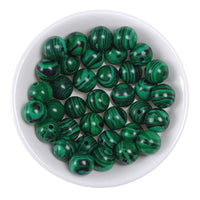 Natural Stone Beads 10mm Malachite Gemstone Round Loose Beads Crystal Energy Stone Healing Power for Jewelry Making DIY,1 Strand 15