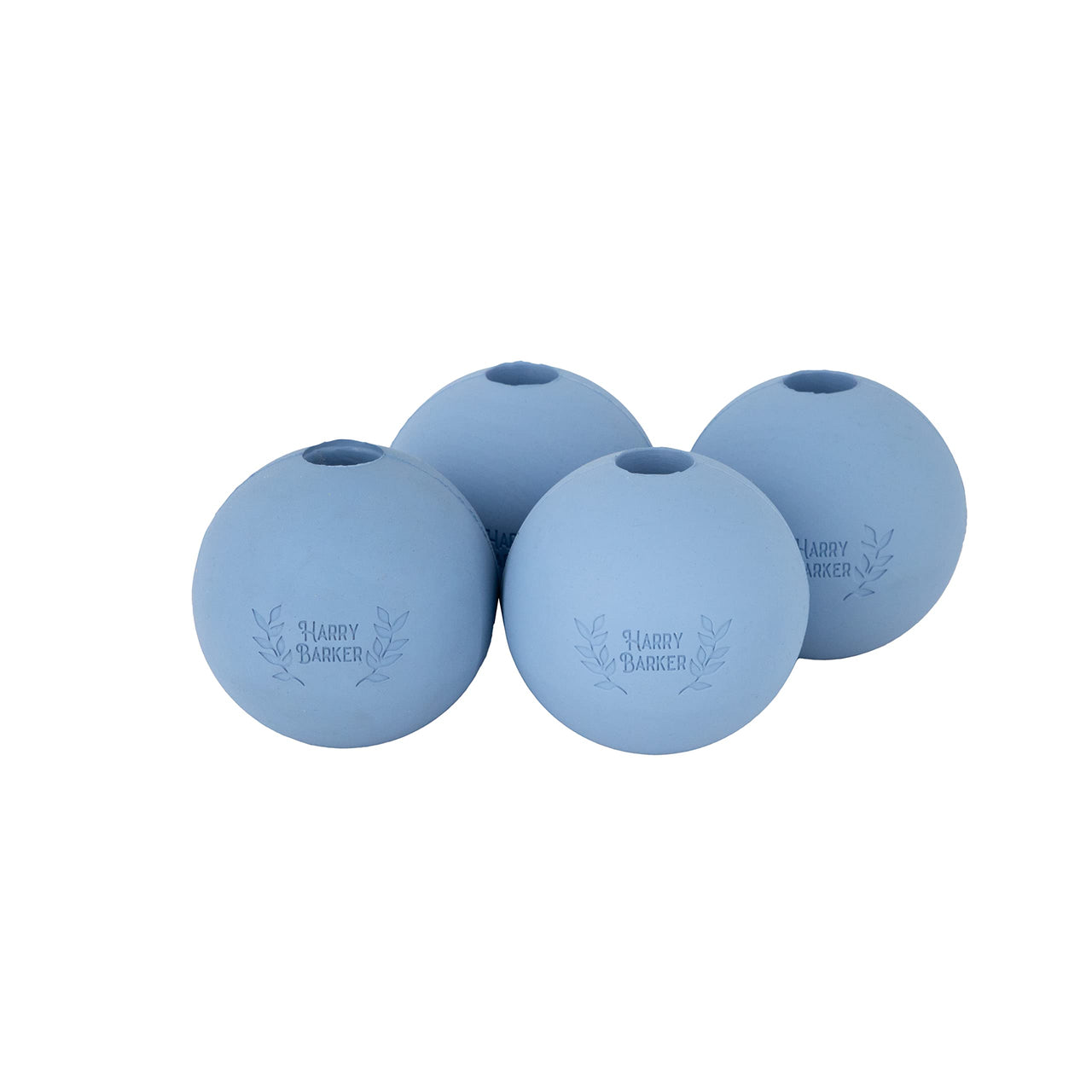 Harry Barker Rubber Balls and Rubber Chew Stick, Rubber Bone for Dogs - 3" Rubber Balls - 4 Pack