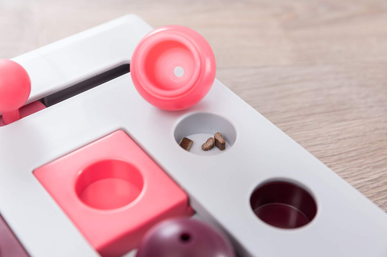 TRIXIE Cat Activity Brain Mover, Strategy Game for Mental Stimulation, Interactive Play for Cats, Treat Dispenser, Cat Toy 7.75 x 6.5