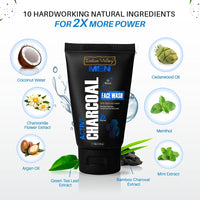INDUS VALLEY Men 100% Natural Active Charcoal Oil Control Face Wash - (100ml)