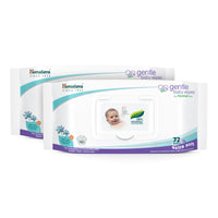 Himalaya gentle Baby Wipes (72 Wipes, Pack of 2)