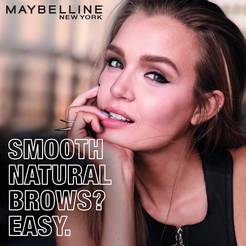 Maybelline New York Brow Pencil, With Spoolie, Long-lasting and Natural-looking Results, Define & Blend Brow Pencil, Natural Brown, 0.16 g