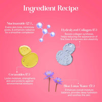 Uniqura 2% Niacinamide & 1% Hydrolyzed Collagen Clay Mask Overnight Korean for Instant Glow | De-Tan Face Mask for Glowing Skin | Clay Mask for Deep Cleansing & Tan Removal | Enhance Elasticity & Improve Texture | 50g